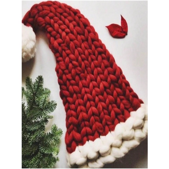 Handmade Chunky Knit Christmas Santa Hat main image 4